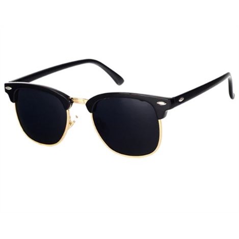 Accessoires Zonnebrillen & Eyewear Zonnebrillen SMAR015 Volwassen zwarte frame zonnebril Clubmaster stijl getinte lens UV400 Bescherming 