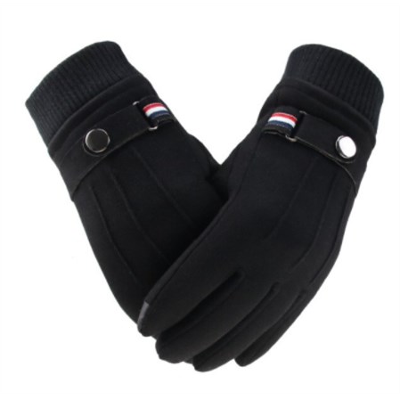 Touchscreen Handschoenen Suede - Zwart 