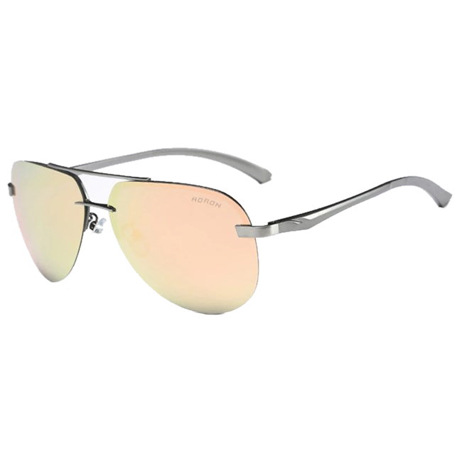 Randloze aviator zonnebril - Roze Gepolariseerd