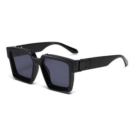 Oversized vierkant zonnebril - Zwart
