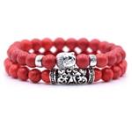 Armband Boeddha - Rood