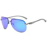 Randloze aviator zonnebril - Blauw Gepolariseerd